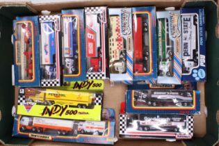 One tray containing a quantity of Matchbox Convoy and Team Convoy boxed road transport diecast