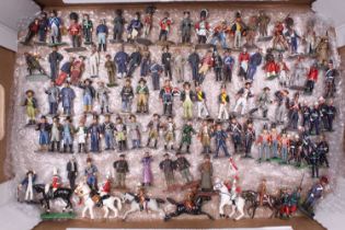 A large collection of vintage toy soldiers from many makers including Sarum, Stadden, Olive, Barry