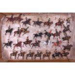 One tray containing a quantity of antique and vintage British lancers and others by Britains, Lancer