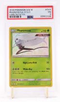 A PSA Graded 2019 Pokemon Sun and Moon Hidden Fates "Pheromosa" Holofoil number SV5/SV94 (PSA number