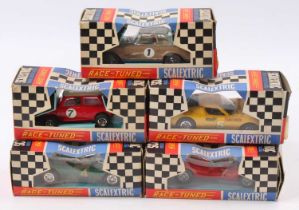 Scalextric Race-Tuned Models Group of Five to include; Ford C15 Mirage In Green Body, C16 Ferrari