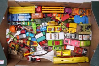 One tray containing a quantity of mixed scale Matchbox diecast vehicles to include Regular Wheels