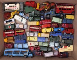 One tray containing a quantity of Matchbox Regular Wheels diecast vehicles and miniatures