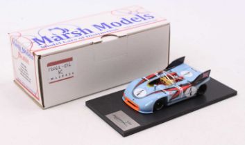 A Marsh Models factory hand-built 1/43 scale model of an MM233 B4 Porsche 908/3 Targa Florio 1971