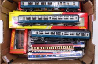 Fourteen Hornby coaches: 4 x Network South East (E); 2 x Hover Speed (E); one maroon & cream