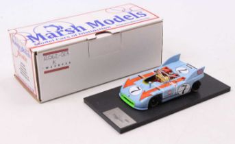 A Marsh Models 1/43 scale factory hand built model of a MM233B7 Porsche 908/3 Targa Florio 1971 race