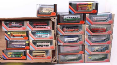 20 boxed EFE 1/76th scale bus and coach models, with examples including a G.M Standard Atlantean The