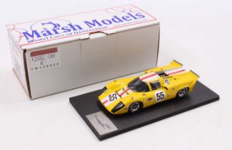 A Marsh Models 1/43 scale factory hand built model of a MM225 Lola T70 MKIIIB Nurburgring,