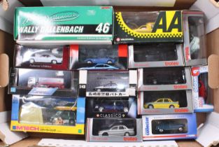One tray of mainly 1/43 scale diecast vehicles to include Trofeu, Corgi, Hasegawa and others,