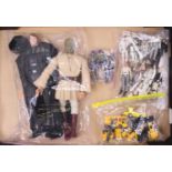 One tray containing a quantity of mixed Star Wars and action figures and accessories to include Boba