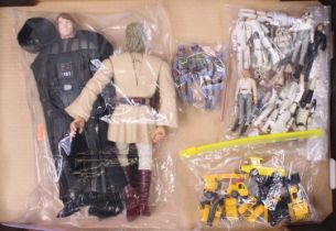 One tray containing a quantity of mixed Star Wars and action figures and accessories to include Boba