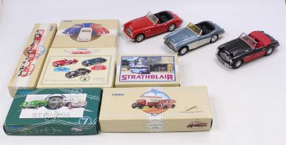 Two boxes containing Corgi modern issue diecast set models to include; Morris J Van & Bedford O