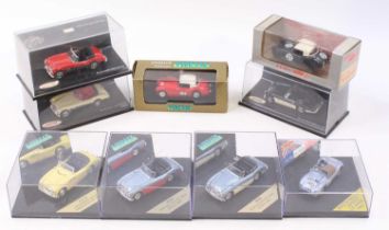 One tray containing a quantity of Vitesse and similar 1/43 scale Austin Healey related diecast