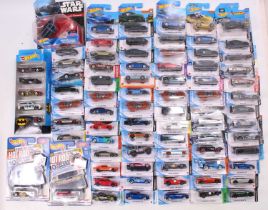 One tray containing a quantity of Hotwheels modern release diecast carded single issue and gift