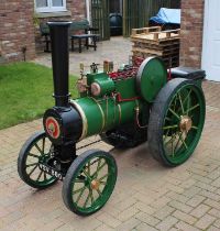 6" scale freelance design coal-fired steam traction engine, originally built in 1903 and based on