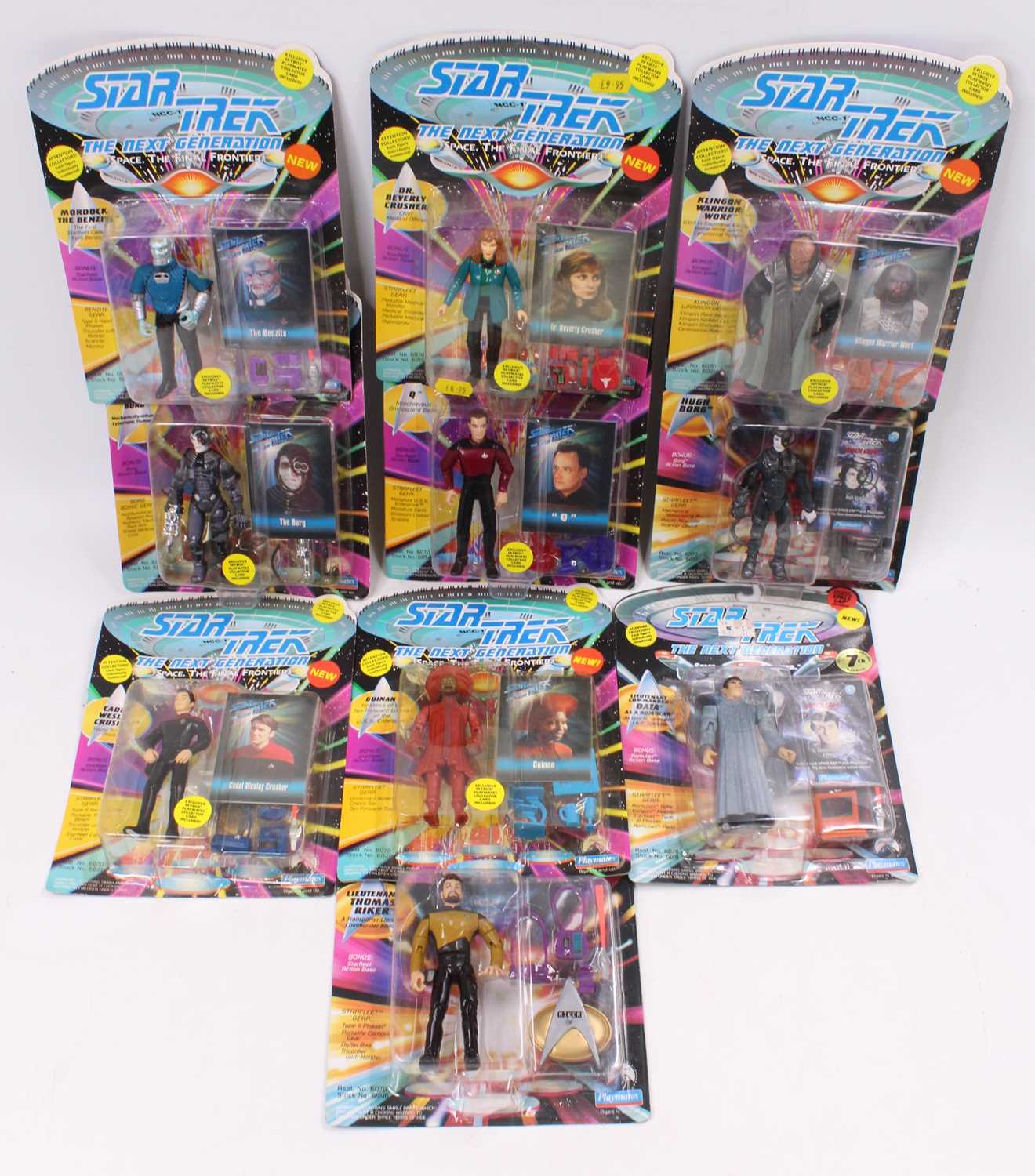 Ten Star Trek The Next Generation related action figures by Playmates to include Mordock The