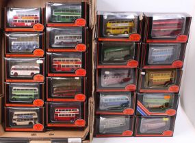 20 boxed EFE 1/76th scale bus and coach models, with examples including a Leyland Atlantean