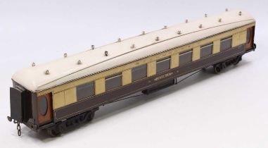 Milbro wooden Gauge 1 Pullman coach brown & cream ‘Princess Helen’ very well made and painted,