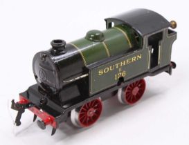 1932-6 Hornby M3 0-4-0 tank loco, clockwork, Southern E126, green, without cylinders or rods, 12