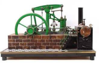 A very well engineered live steam stationary steam plant comprising of Stuart Turner Babcock