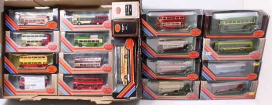 20 boxed EFE 1/76th scale bus and coach models, with examples including a AEC Regal Timpsons