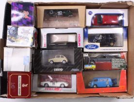 One tray containing 12 various 1/43 scale diecast and white metal vehicles to include an SMTS models