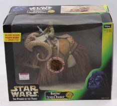 A Star Wars Kenner Collection Power of the Force Bantha and Tusken Raider boxed action figure housed