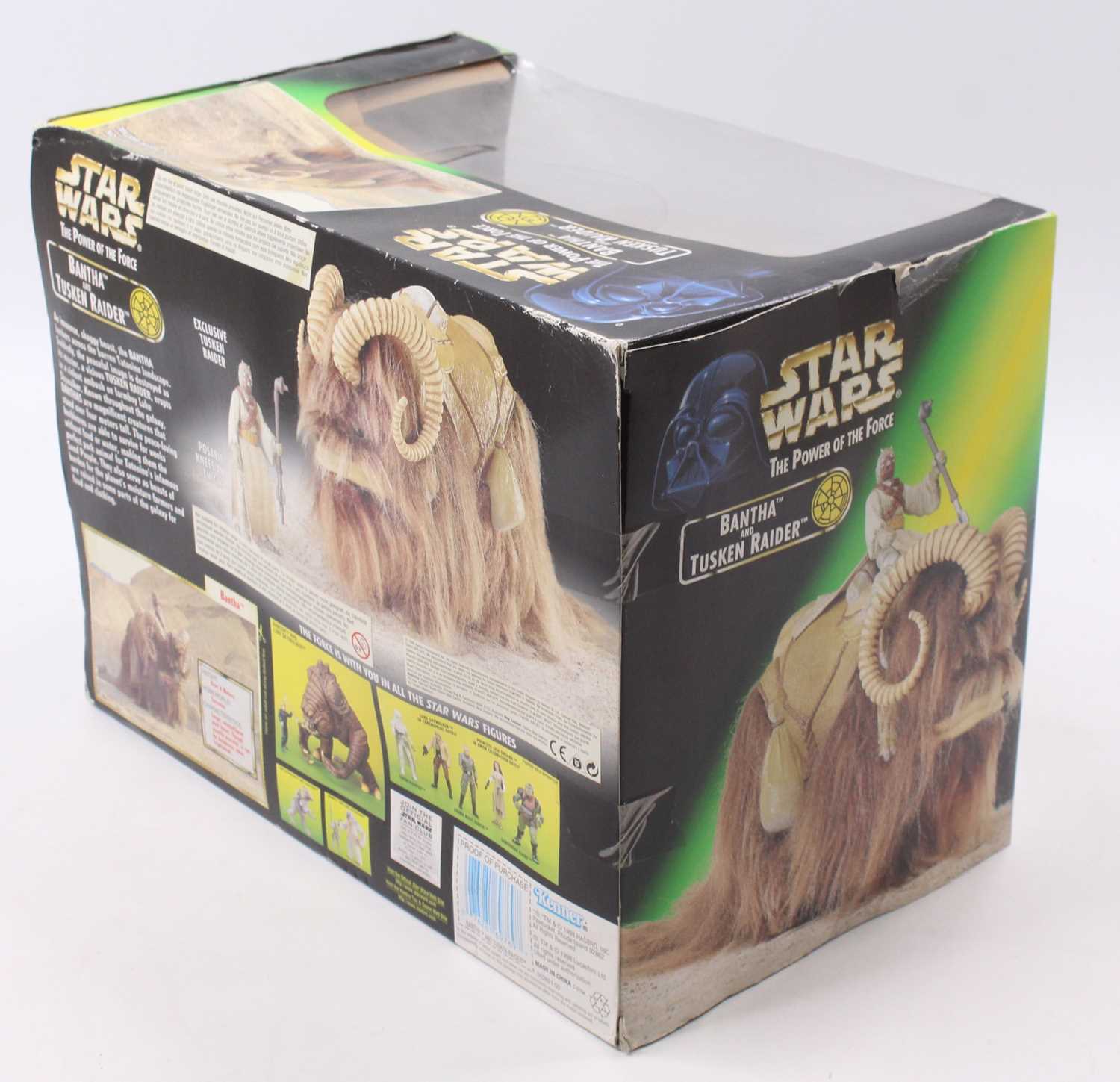 A Star Wars The Power of the Force 1998 boxed Bantha & Tusken Raider action figure set, housed in - Image 2 of 2