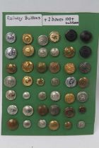 A large collection of Railway buttons from Victorian examples to the amalgamation & creation of