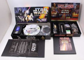 Star Wars Interactive Video Board Game together with a Star Wars Episode 1 Monopoly