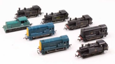 Eight small locos, mainly Hornby: 3 x 0-6-0 diesel shunters; Lima 0-4-0 diesel shunter; 4x 0-6-0