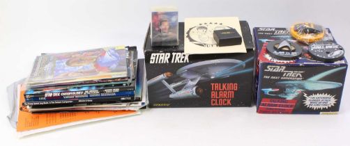 A tray containing Star Trek related novelty items, booklets, and other to include Star Trek The Next