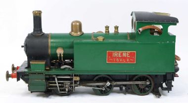 5 inch gauge Simplex style gas fired locomotive, 0-4-0 example, hand painted in green and named "