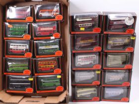 20 boxed EFE 1/76th scale bus and coach models, with examples including a Leyland Atlantean