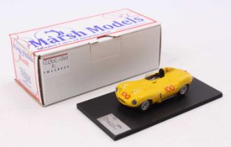 A Marsh Models 1/43 scale factory hand built model of a MM263M100 Jaguar D-Type race car, finished
