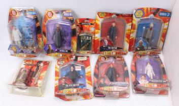 Nine Doctor Who related action figures and others by Character Gifts Ltd, to include Professor