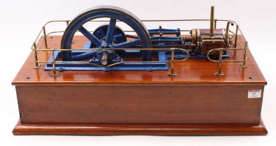 A very well-engineered stationary mill engine, horizontal formation comprising single cylinder