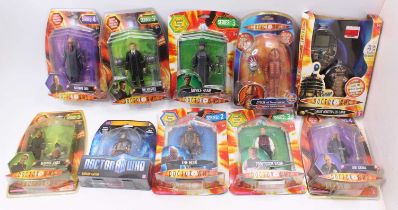 Ten Doctor Who related action figures etc by Character Options Ltd to include The Master with two