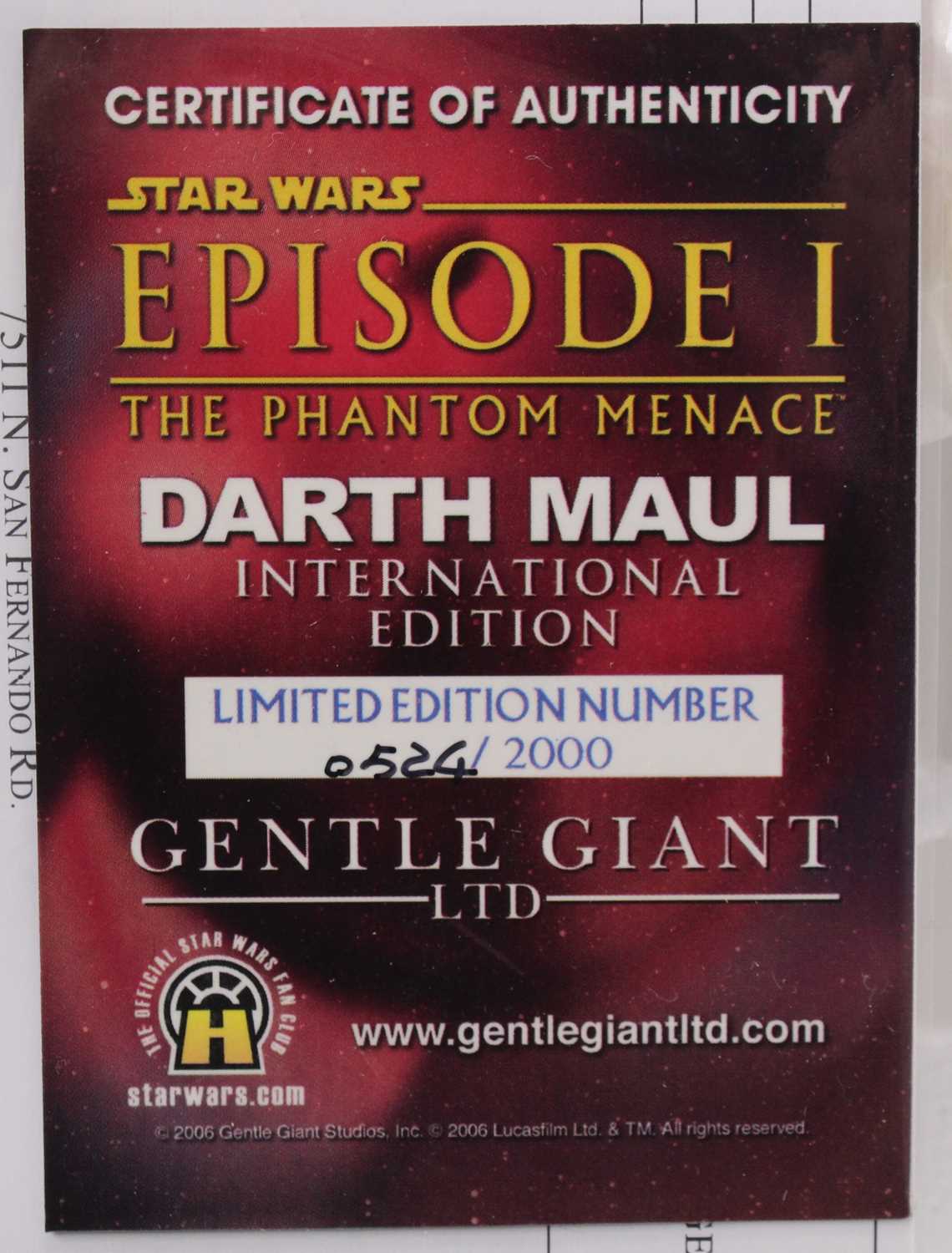 A Gentle Giant Ltd No. 5637-1 International Edition 1/6 scale collectable Star Wars Darth Maul - Bild 3 aus 5
