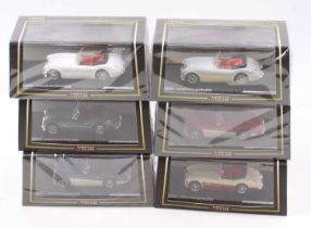 One tray containing a quantity of Vitesse 1/43 scale modern release Austin Healey related diecast