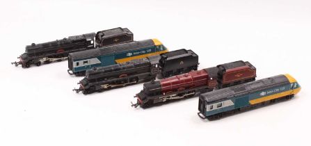 Five unboxed Hornby locos: 2 x ‘Princess Elizabeth’, black; one ‘The Princes Royal’; two Inter