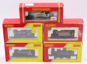 Five small Hornby locos: R2672 Caledonian 0-4-0 blue No.272 (NM) (BF-G); R2882 S&DJR 0-6-0 class