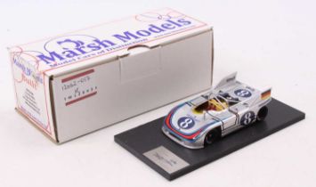 A Marsh Models 1/43 scale factory hand-built model of an MM233 B8 Porsche 908/Targa Florio 1971 race