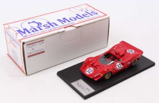 A Marsh Models 1/43 scale factory hand built model of a MM227M Ferrari P3 Can AM Mosport 1967 race