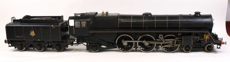 Freelance Design 5 inch gauge Pacific Locomotive and Tender, live steam coal fired example,