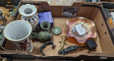 Miscellaneous items to include carnival glass and Wedgwood