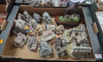 A collection of Lilliput Lane resin models of cottages etc