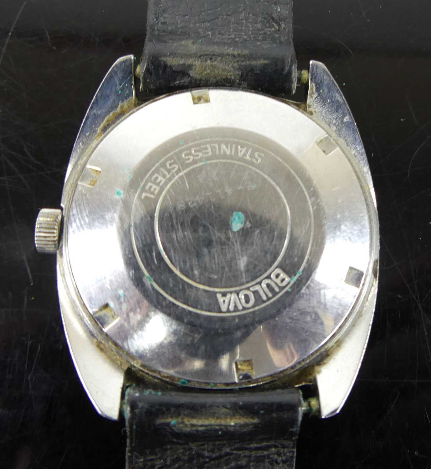 A gent's Bulova Ambassador automatic wristwatch, circa 1970s, the screw-down back cover numbered 3- - Image 2 of 2