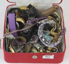 A collection of costume jewellery, primarily fashion wristwatches