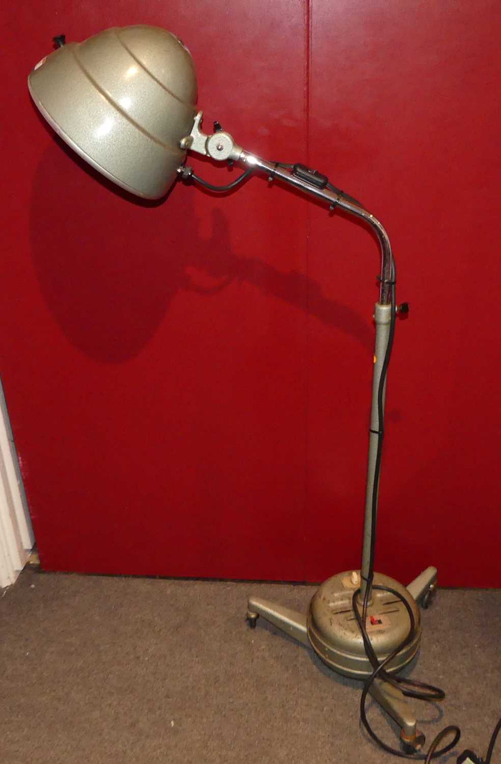 A Hanovia Lamps of Slough, England, the prescription model No. 7 adjustable industrial light